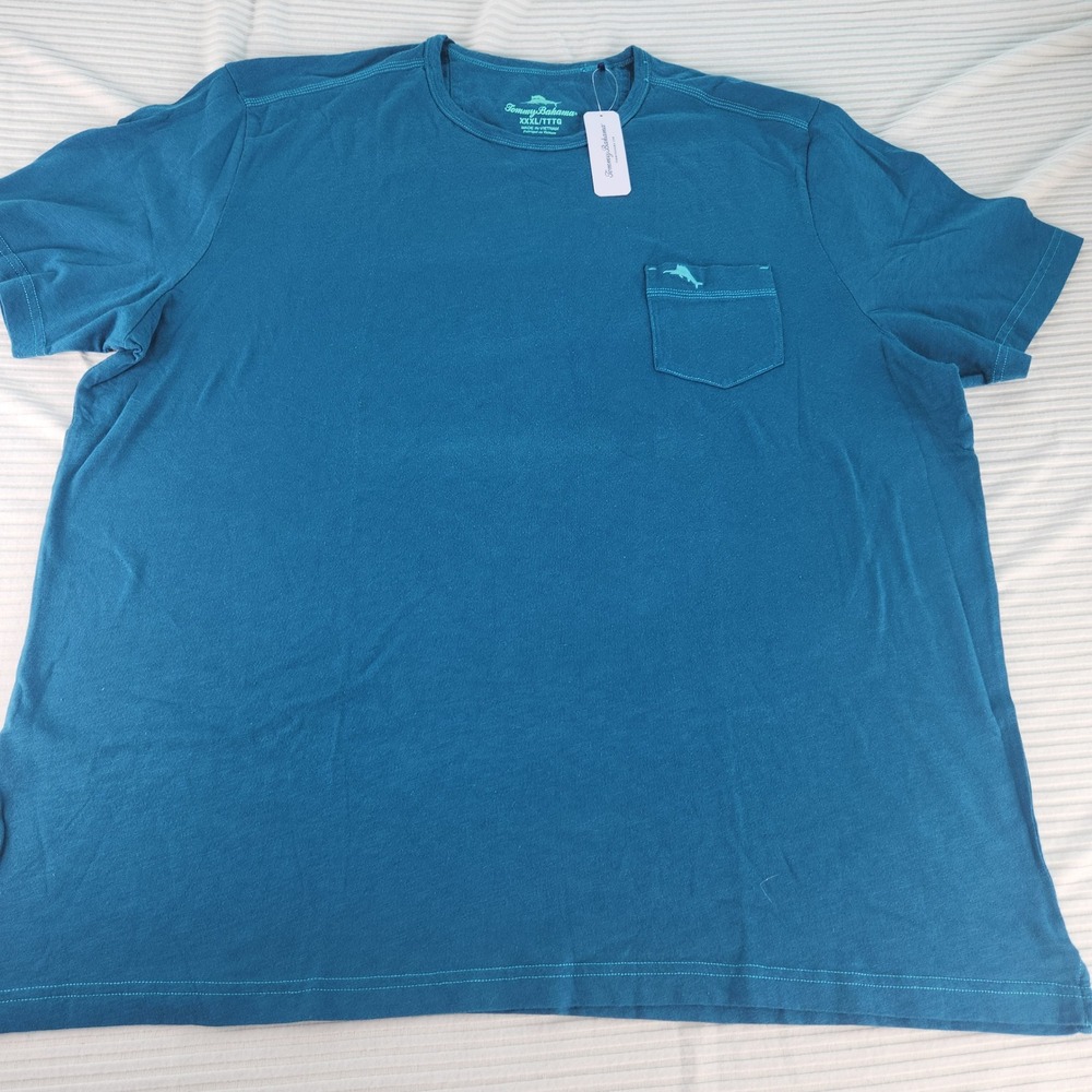 Tommy Bahama Cabo‎ Bay Tee SS Blue Lagoon Pocket T-Shirt Mens XXXL ST2259930U